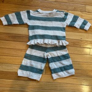 Jessica Simpson Striped Knit Sweater and Pants Set